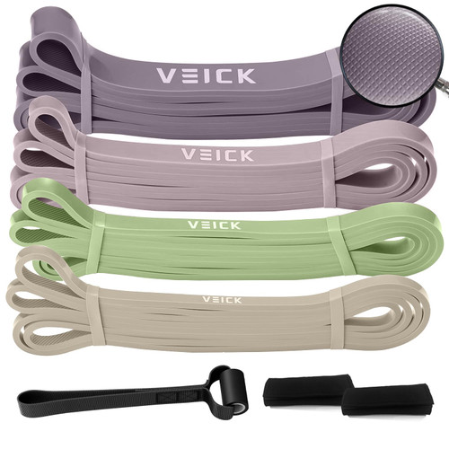 VEICK Resistance Bands for Working Out, Exercise Bands, Workout Bands, Pull Up Assistance Bands, Long Heavy Stretch Bands Set for Men and Women, Power Weight Gym at Home Fitness Equipment