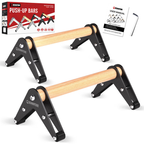 Mochantum Push Up Bar - Heavy-Duty Stainless Steel Pushup Stands with Non-Slip Base, 500LB Capacity, Portable Home Gym Equipment for Strength Training & Floor Workouts,White