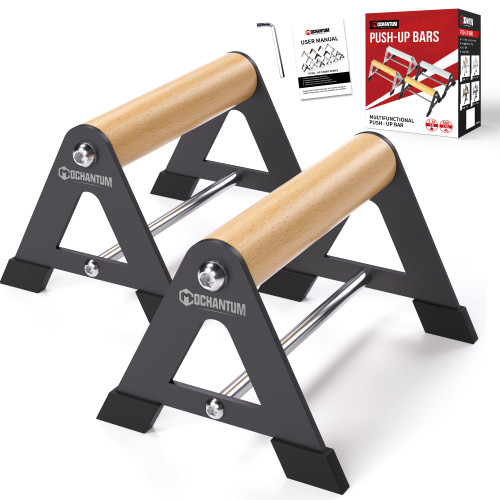 Mochantum Push Up Bar - Heavy-Duty Stainless Steel Pushup Stands with Non-Slip Base, 500LB Capacity, Portable Home Gym Equipment for Strength Training & Floor Workouts,White