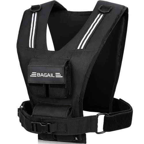 BAGAIL Weighted Vest Men, 20lb/30lb/40lb Adjustable Weight Vest for Woman with Removable Iron Weights, Women’s Rucking Vest for Walking, Workout, Running, Strength Training - 20 lbs