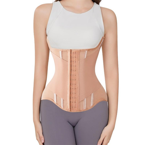 MISTHIN Waist Cincher Corset Sport Girdle Trimmer Double Belt Wrap Waist Trainer Shaperwear Tummy Control Shaper for Women (Brown, XX-Small)