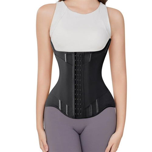 MISTHIN Waist Cincher Corset Sport Girdle Trimmer Corset Double Belt Wrap Waist Trainer Shaperwear Tummy Control Shaper for Women (Black, Large)