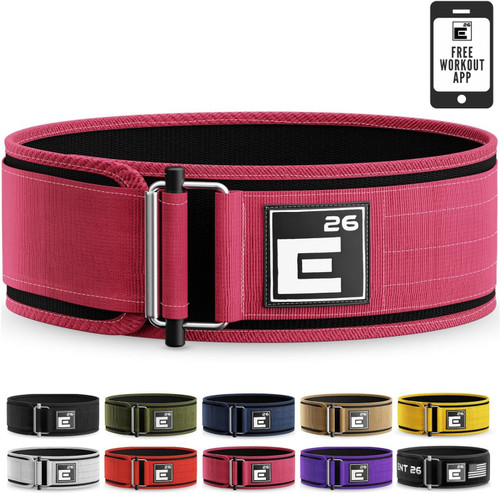 Self-Locking Weight Lifting Belt,Premium Weightlifting Belt for Serious Functional Fitness, Weight Lifting, and Olympic Lifting Athletes,Deadlift Training Belt (Extra Small, Miami Pink)