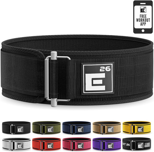 Element 26 Self-Locking Weight Lifting Belt - Premium Weightlifting Belt for Serious Functional Fitness, Weightlifting, and Olympic Lifting Athletes - Squat, Deadlift for Men & Women (X-Large, Black)