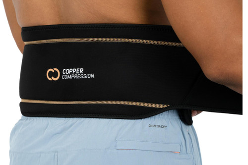 Copper Compression Back Brace. Copper Infused Lumbar Support for Lower Back Relief, Sciatica, Herniated Disc, Scoliosis, Pain & Strains. Adjustable & Breathable. Fits Men & Women (Waist 36" - 42")