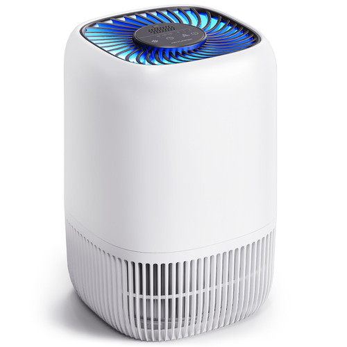 Air Purifiers for Home with H13 Quiet HEPA Filter Up to 1076 Ft² for Pet Hair, Odors, Pollen, Smoke, Compact Air Cleaner with 3 Speeds, Timer, Aroma Quiet 360°Intake Filter, White