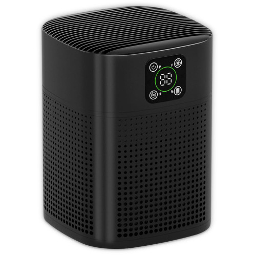 Air Purifiers for pets- Honeyuan H13 HEPA Air Purifier for home, Large Room, Coverage of 1095 sqft, Air purifiers with 360°Air Intake, 3 Fan Speeds, 3-Stage Filtration, 24db Sleep Mode, Black