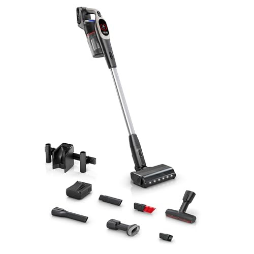 Bosch Unlimited 9 Cordless Stick Vacuum, Fast Charger, Up to 60-Min Runtime, MicroClean Brush, >99.9% Dust Pick-up, HEPA Filter, Pet Hair, Carpets & Hard Floors, 6 Accessories, Dark Cream