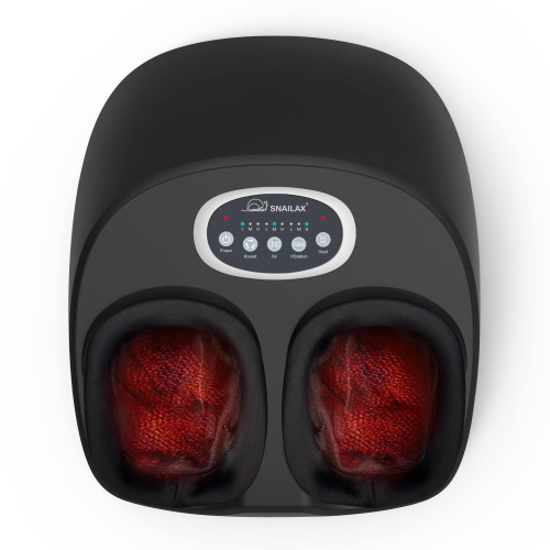Snailax Shiatsu Foot Massager with Heat, FSA Eligible, Kneading, Compression, Vibration, Feet Massage Machine for Plantar Fasciitis, Neuropathy, Foot Warmer, Gifts for Women Men,Size 13