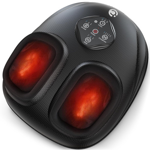 CooCoCo FSA Eligible Foot Massager with Heat, Upgraded Shiatsu Feet Massager for Plantar Fasciitis, Neuropathy, Foot Warmer for Women Men Mom, Feet Massage Machine with Kneading, Compression, Size 13