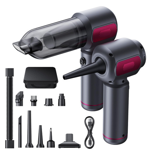 REWONDER Car Vacuum Cleaner High Power, 22000Pa Vacuum Cleaner & 110000RPM Air Duster, Handheld Vacuum with 7800mAh Battery Car Detailing Vacuum, Storage Bag & Multi-Nozzles for Car, Home