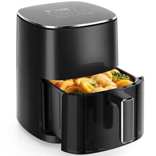 6QT Air Fryer with Window, Square Airfryer Oven 12-in-1 for Family
