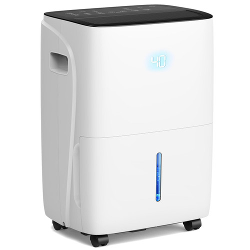 KISSAIR 150 Pint Dehumidifier for Basement and Home, Covers up to 6,500 Sq. Ft Rooms, High-Efficiency Compressor Dehumidifier with Drain Hose and 2.11 Gallons Water Tank, Auto Shut-Off, 24HR Timer