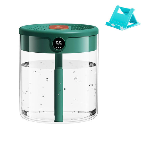 Small Cool Mist Humidifier for Bedroom, Smart Ultrasonic Personal Air Humidifiers for Adults, Easy to Clean (Green)