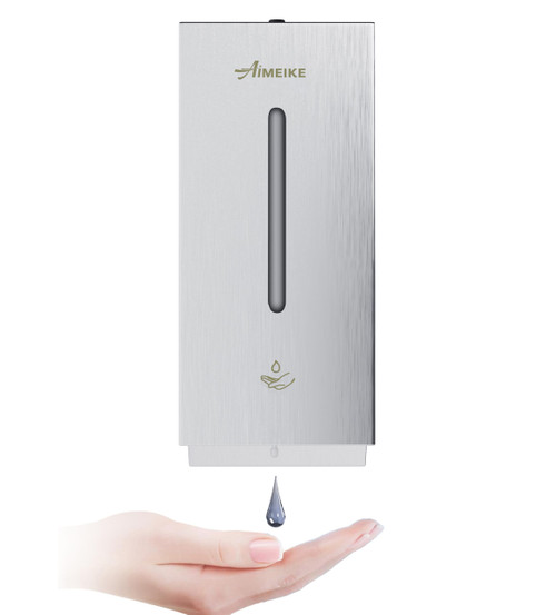 AIMEIKE Automatic Touchless Wall Mounted Soap Dispenser 800 ml / 27 oz Stainless Steel Commercial Dispenser for Bathroom, Office & Public Restrooms