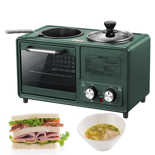 4 in 1 Breakfast Maker Station with Grill, Breakfast Machine with 8L Large Capacity Baking Area