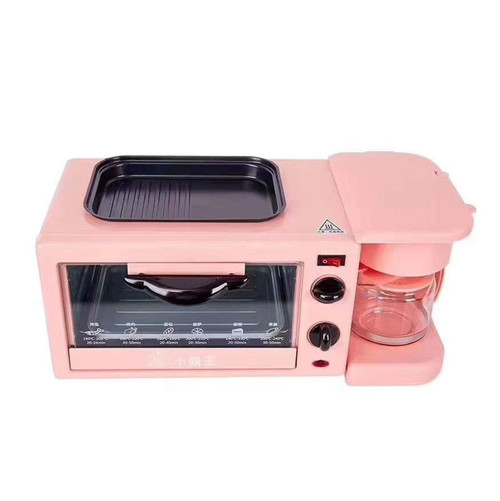 Breakfast Machine with Mini Toaster Electric Oven, 3 in 1 Breakfast Maker Station