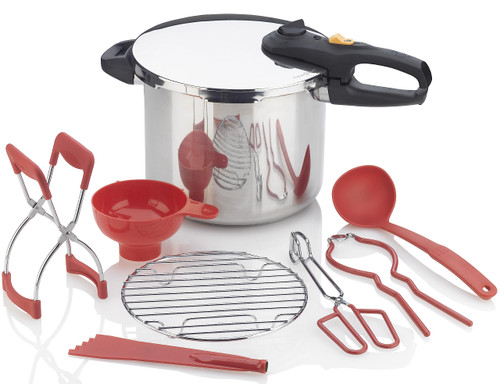 8-pc Pressure Canning Set - Pressure Cooker 10 Quart w/Complete Pressure Cooker Canning Kit