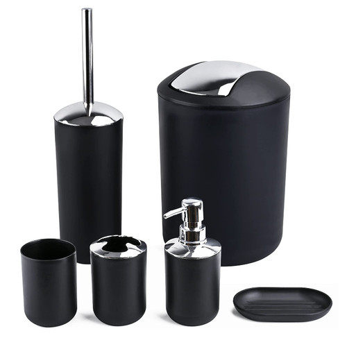 Bathroom Accessories Set, Toothbrush Holder with Cup, Soap Dispenser & Dish,