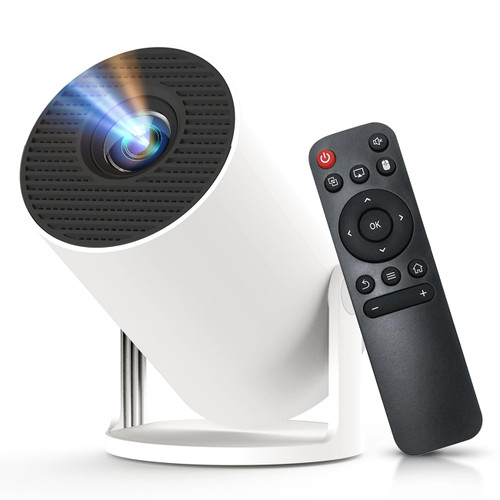 2026 Upgraded Mini Smart Projector with Wi-Fi 6 & Bluetooth 5.4, 1080P 4K Support Full HD, Auto Keystone 180° Portable Home Cinema Smart Projector for Wall Bedroom Ceiling Flagship H726 Chip
