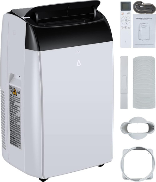 3-in-1 Cooling Unit with Fan & Dehumidifier, Ultra-Quiet Room AC with Remote Control & 24H Timer, Cools 750 Sq.Ft for Home/Office
