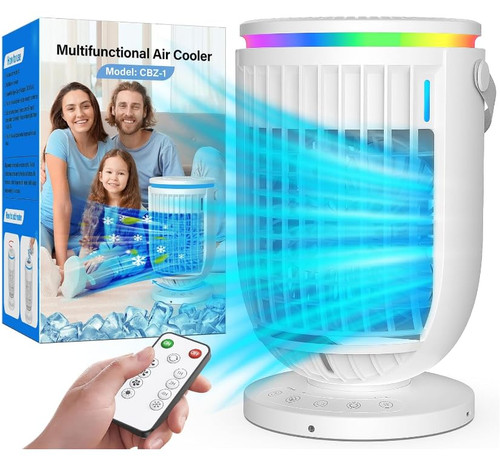 Portable AC Unit Air Cooler with 4 in 1 Humidifier Fan Conditioner(White)