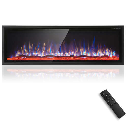 Sophia & William 60 Inch Electric Fireplace Wall Mounted, Fireplace Heater with Remote Control
