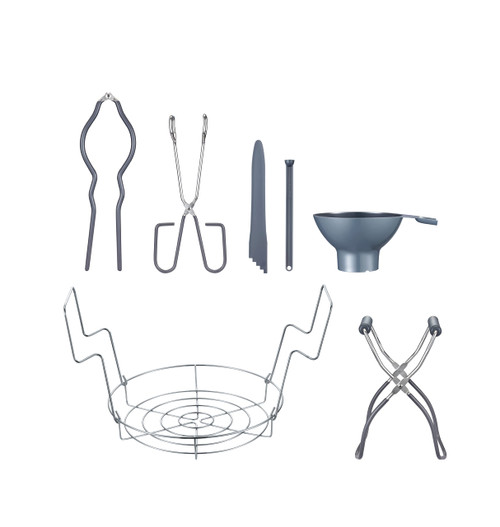 7 Pieces Premium Stainless Steel Canning Set Starter Kit w/Rack