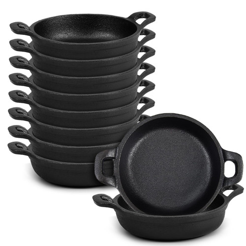 Cast Iron Skillets 5 x 5 x 1.3 Inch Cast Iron Pan Small Ramekin Set Black Casserole Dish