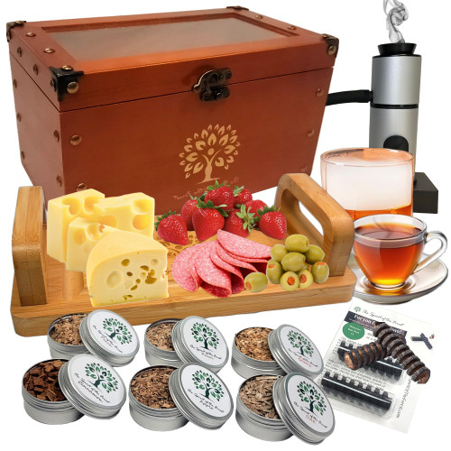 Cocktail Smoker Kit - Whiskey Smoker Kit with Smoking Gun, Food Tray and Wood Chips