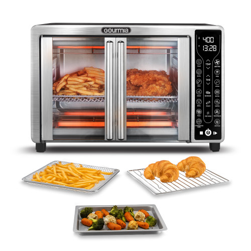 Gourmia French Door Air Fryer – 25 Qt Large Capacity Convection Oven, Fryfroce 360°