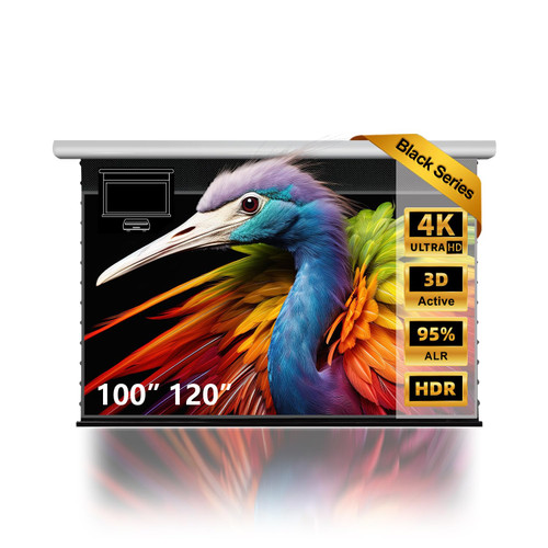 NothingProjector Projector Screen ALR, 100 inch Motorized Drop Down, Ambient Ceiling Light Rejecting, 4K UHD, Pull Down with Remote, Ultra Short Throw Projection, Wall Mount, Home Theater NothPJ