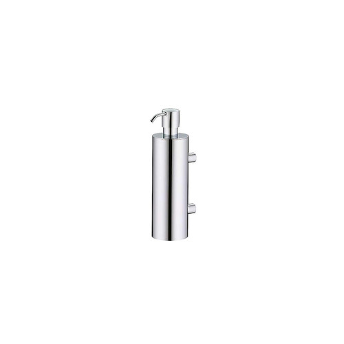 Liquid soap Dispenser of Brass in Silver, 7 x 7 x 24 cm