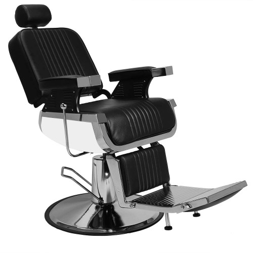 Barber Chair with Headrest & Supports up to 500lbs & 360