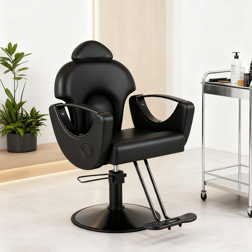 Barber Chair, Reclining Salon Chair for Hair Stylist for Home, Barber Chair