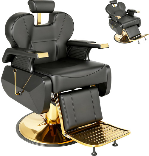 Barbershop, Heavy Duty All-Purpose Reclining Salon Chairs for Hair Stylist, Hydraulic Salon Styling Chair
