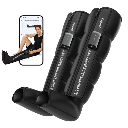 Leg Recovery System for Fast Recovery, Cordless Air Compression Boots with 3 Modes 5 Intensities for Athletes Runners and Travelers-S