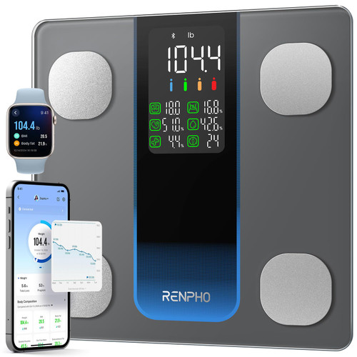 Smart Scale for Body Weight, Weight Scale with 7-in-1 Large Display for BMI, Body Fat, Muscle