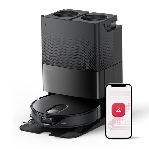 roborock Qrevo Slim Robot Vacuum and Mop Combo, 8.2cm Ultra-Slim, 3D Sensing Tech, Advanced Obstacle Recognition, Powerful Suction, FlexiArm Side Brush & Mop, Auto Mop Washing & Drying, Self-Emptying