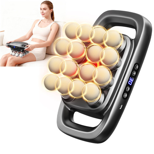 KOOTLEE 16 Heads Massage Gun Set, Body Massage for Back, Shoulders, Neck, Legs, Foot, Massage Gun deep Tissue Pain Relief, Percussion Massager with 3 Modes & 30 Intensity Levels, Gifts for Mom and Dad