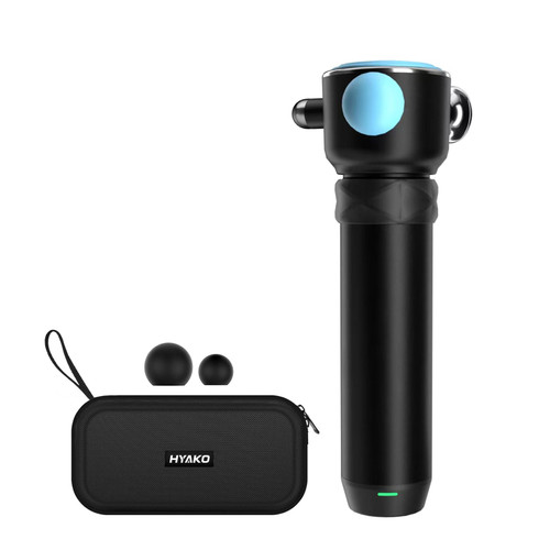 HYAKO Pro R1 Therapy Massager - Handheld Deep Tissue Vibration Massager for Full Body Pain Relief & Fascial limitation & Treats Sensitive Areas | Pressure Point Massage Tool (Upgraded)-Blue