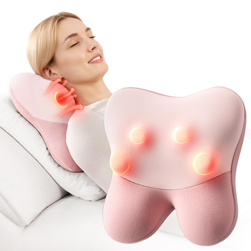 BOB AND BRAD Back Massager with Heat FSA Eligible, EZBack Corded Back Massager for Pain Relief Deep Tissue, Shiatsu Back Massage Pillow, Soothing Muscle Tension Upper & Lower Back Relief