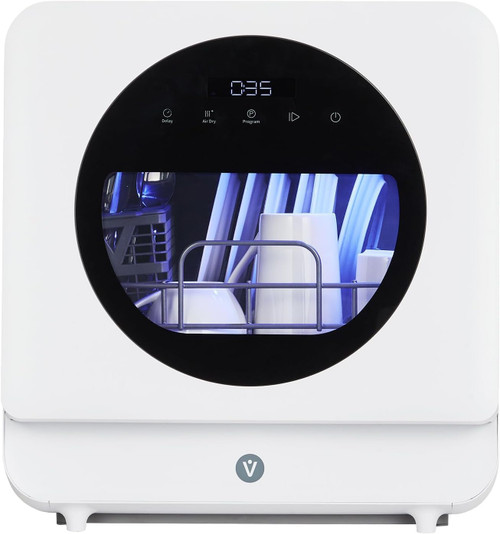 Dishwasher with 6 Wash Cycles & Dual Fill Technology, Countertop Portable for Modern Apartments