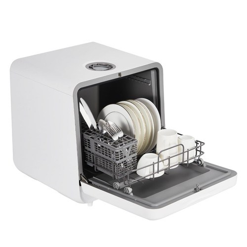 Countertop Dishwasher, Mini Dishwasher with Faucet & Manual Water Tank(5L) Modes Water Inlet