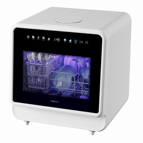 Portable Dishwasher, Countertop Dishwasher with Color Screen, 5 Place Settings & 8 Washing Programs