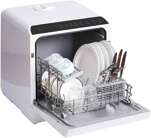 Countertop Dishwasher With Built-in Water Tank, Tabletop Dishwasher Mini Portable For Apartments and RVs
