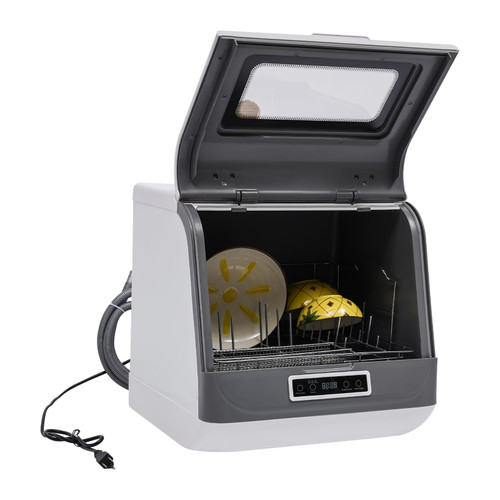 4 Washing Programs Mini Dishwasher 360° Rotating Spray Dish Washing Machine for Home