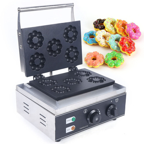 Electric Mini Donut Maker Machine Nonstick Commercial Doughnut Baker Maker