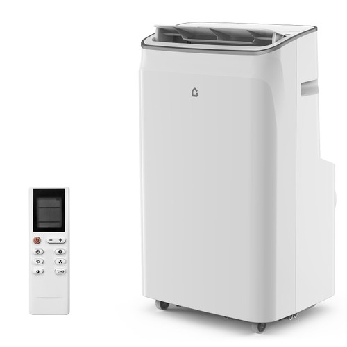 12,000 BTU Portable Air Conditioner, 3 in-1 Standing AC Unit with Dehumidifier and Fan, Remote and LED Touch Panel, Sleep Mode, Window Kit, Cools up to 550 Sq.Ft., Quiet Operation, White Top
