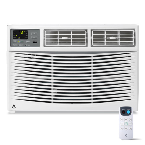 8,000 BTU WiFi Window Air Conditioner, Cools up to 350 sq. ft. Smart Window Air Conditioner with App/Remote Control, 3 Fan Modes/Sleep/Energy Saver, Bedroom/Apartment/Office